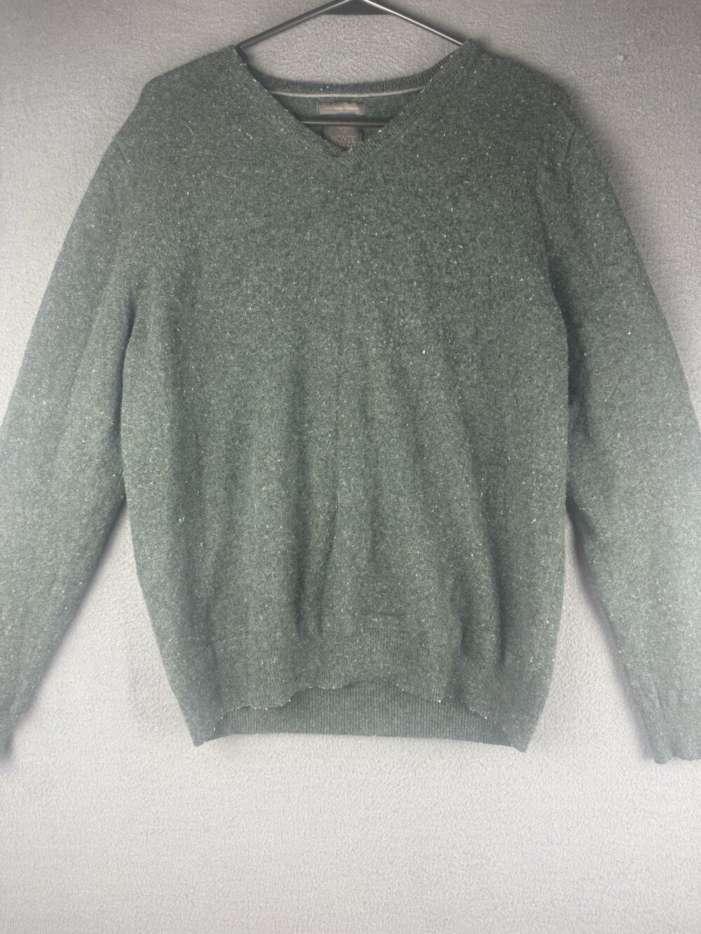 Monte Rosso Men's 100% Italian Cashmere Green Sweater Size Large